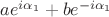 $ae^{i\alpha_1}+be^{-i\alpha_1}$