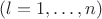 $(l=1,\dots, n)$