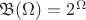 $\mathfrak B(\Omega) = 2^{\Omega}$