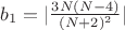$b_1=|\frac{3N(N-4)}{(N+2)^2}|$