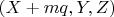 $(X+m q, Y, Z)$