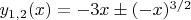 $y_{1,2}(x)=-3x\pm (-x)^{3/2}$