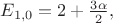 $E_{1,0}=2+\frac{3\alpha}{2},$