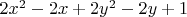 $2x^2-2x+2y^2-2y+1$