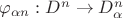 $\varphi_{\alpha n}:D^n\to D_\alpha^n$