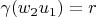 $\gamma(w_{2}u_1) = r$