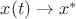 $x(t)\rightarrow x^\ast$