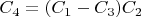 $C_4=(C_1-C_3)C_2$