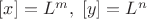 $[x] = L^m,\; [y] = L^n$