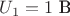 $U_{1}= 1\text{ В}$