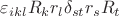 $\varepsilon_{ikl}R_kr_l\delta_{st}r_sR_t$