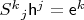 ${S^k}_j \mathsf h^j = \mathsf e^k$