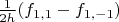 ${1\over2h}(f_{1,1} -f_{1,-1})$