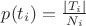 $p(t_i)= \frac {\mid T_i \mid }{N_i}$