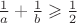 $\frac1a+\frac1b\geqslant\frac12$