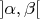$]\alpha,\beta[$