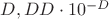 $D,DD\cdot 10^{-D}$