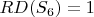 $RD(S_6) = 1$