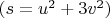 $(s=u^2+3v^2)$