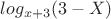$log_{x+3}(3-X)$