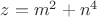 $z=m^2+n^4$
