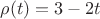 $\rho(t)=3-2t$