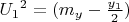 ${U_1}^2=(m_y-\frac{y_1} {2})$