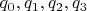 $q_0,q_1,q_2,q_3$
