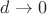 $d\rightarrow0$