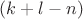 $(k+l-n)$