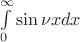 $\int\limits_{0}^{\infty}\sin \nu x dx$