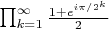 $\prod_{k=1}^{\infty}\frac{1+e^{i\pi/2^k}}{2}$