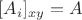 $[A_{i}]_{xy}=A$