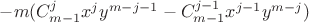 $ - m (C_{m-1}^{j} x^{j} y^{m-j-1} - C_{m-1}^{j-1} x^{j-1} y^{m-j})$