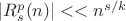 $|R^p_s(n)|<<n^{s/k}$