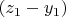 $(z_1-y_1)$