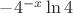 $-4^{-x}\ln 4$