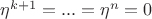 $\eta^{k+1}=...=\eta^{n}=0$ $\eta^{k+1}=...=\eta^{n}=0$