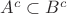 $A^c\subset B^c$