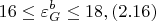 $$16 \le \varepsilon_G^b \le 18, (2.16)$$