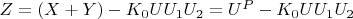 $Z = (X +Y)-K_0UU_1U_2 = U^P -K_0UU_1U_2$