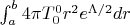 $\int_{a}^{b}4{\pi}T_{0}^{0}r^2e^{\Lambda/2}dr$
