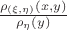 $\frac{\rho_{(\xi, \eta)}(x,y)}{\rho_\eta(y)}$