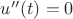 $u''(t) = 0$