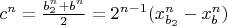 $c^n=\frac{b_2^n+b^n}{2}=2^{n-1}(x_{b_2}^n-x_b^n})$