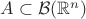 $A\subset \mathcal{B}(\mathbb{R}^n)$