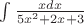 $\int \frac{x d x}{5 x^2 + 2 x +3}$