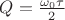 $Q=\frac{\omega_0\tau}{2}$ $Q=\frac{\omega_0\tau}{2}$