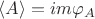 $\langle A \rangle = im \varphi_A$