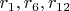 $r_1,r_6,r_{12}$